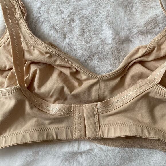 Soma Nude Wireless Bra Unlined 34C Tan Beige - Picture 6 of 8
